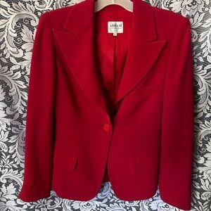 Armani Collezioni Red Blazer Size 4